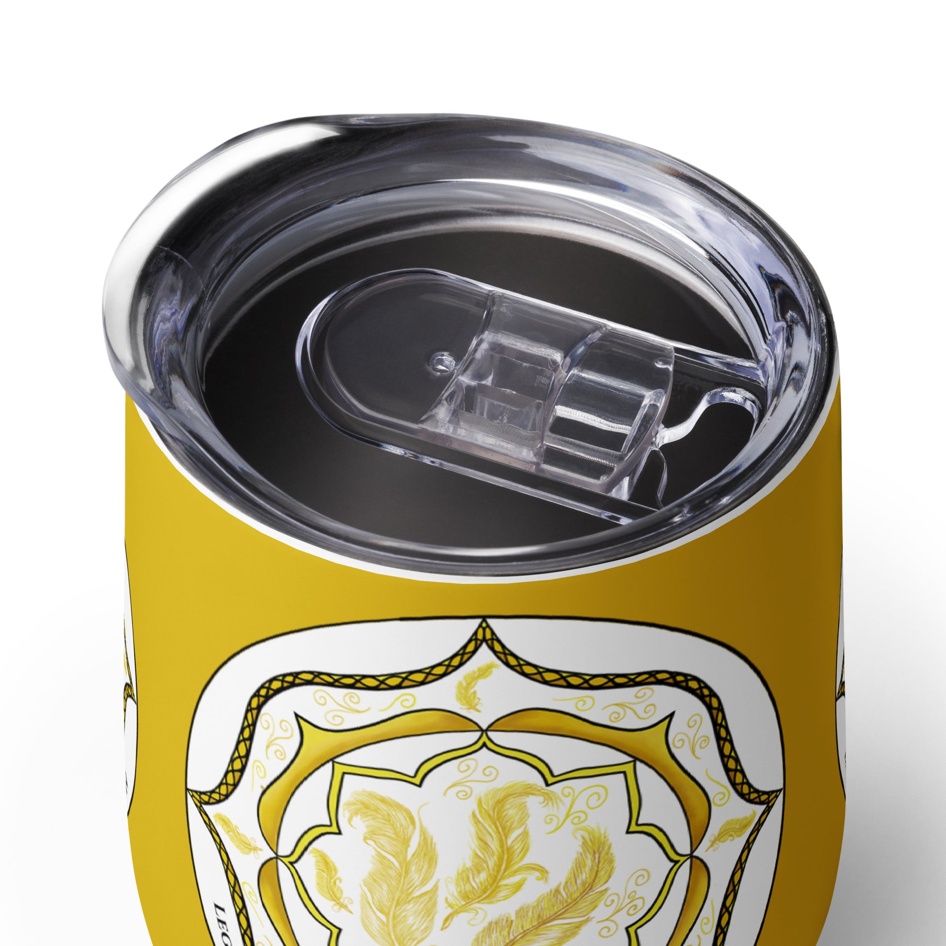Legends-yellow-mandala-wine-tumbler-top