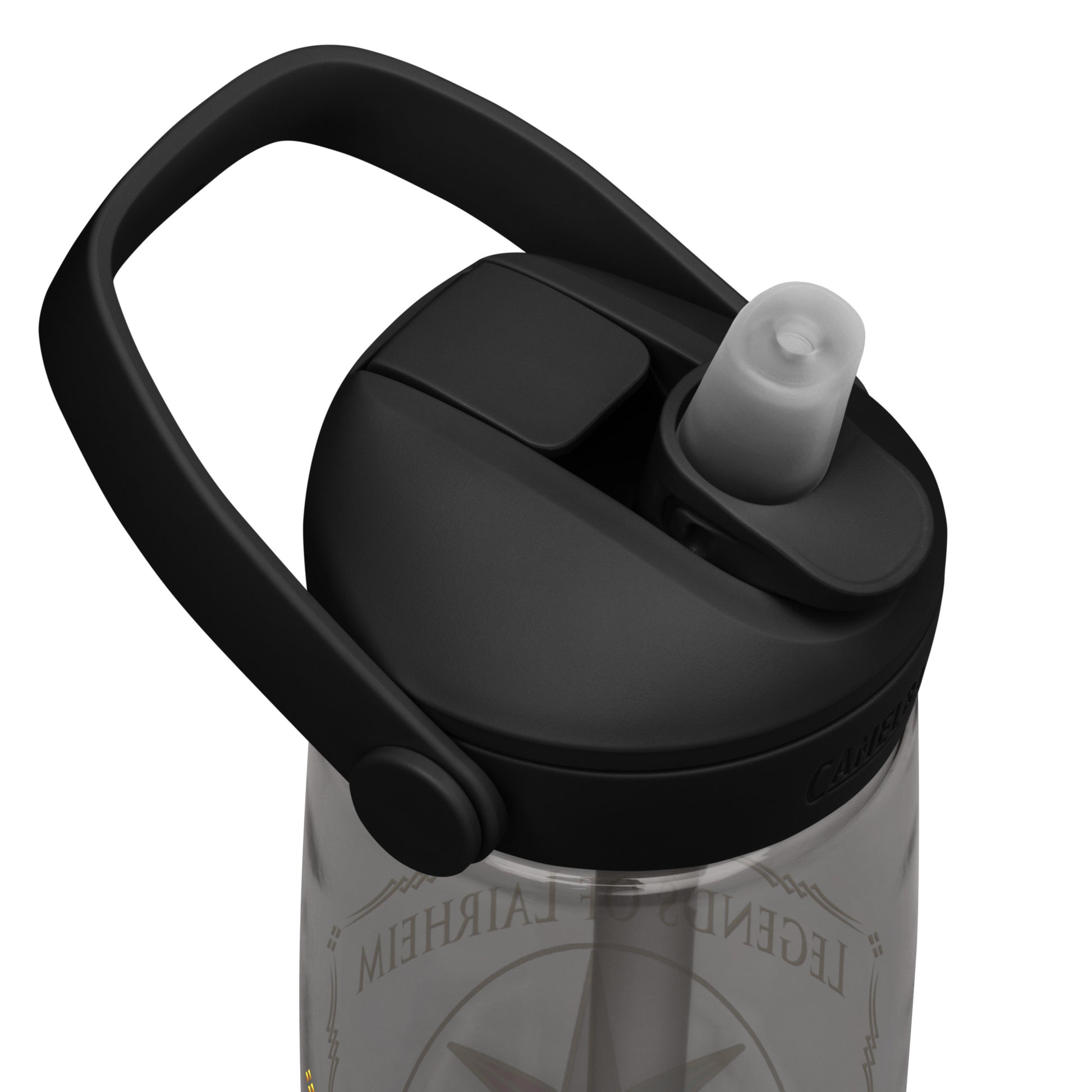 Legends of Lairheim Elemental Star Flip Straw Water Bottle top charcoal