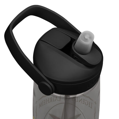 Legends of Lairheim Elemental Star Flip Straw Water Bottle top charcoal
