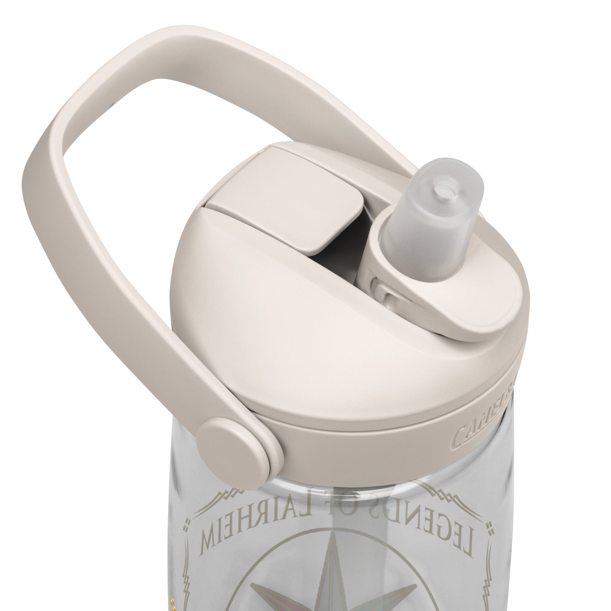 Legends of Lairheim Elemental Star Flip Straw Water Bottle top  clear