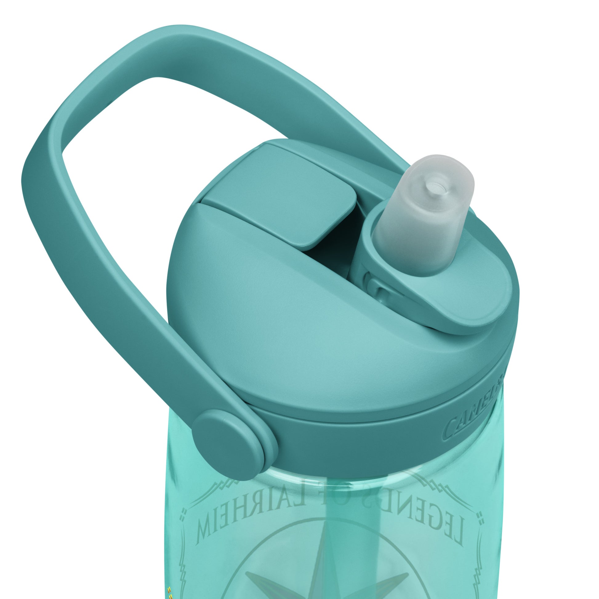 Legends of Lairheim Elemental Star Flip Straw Water Bottle top cove blue