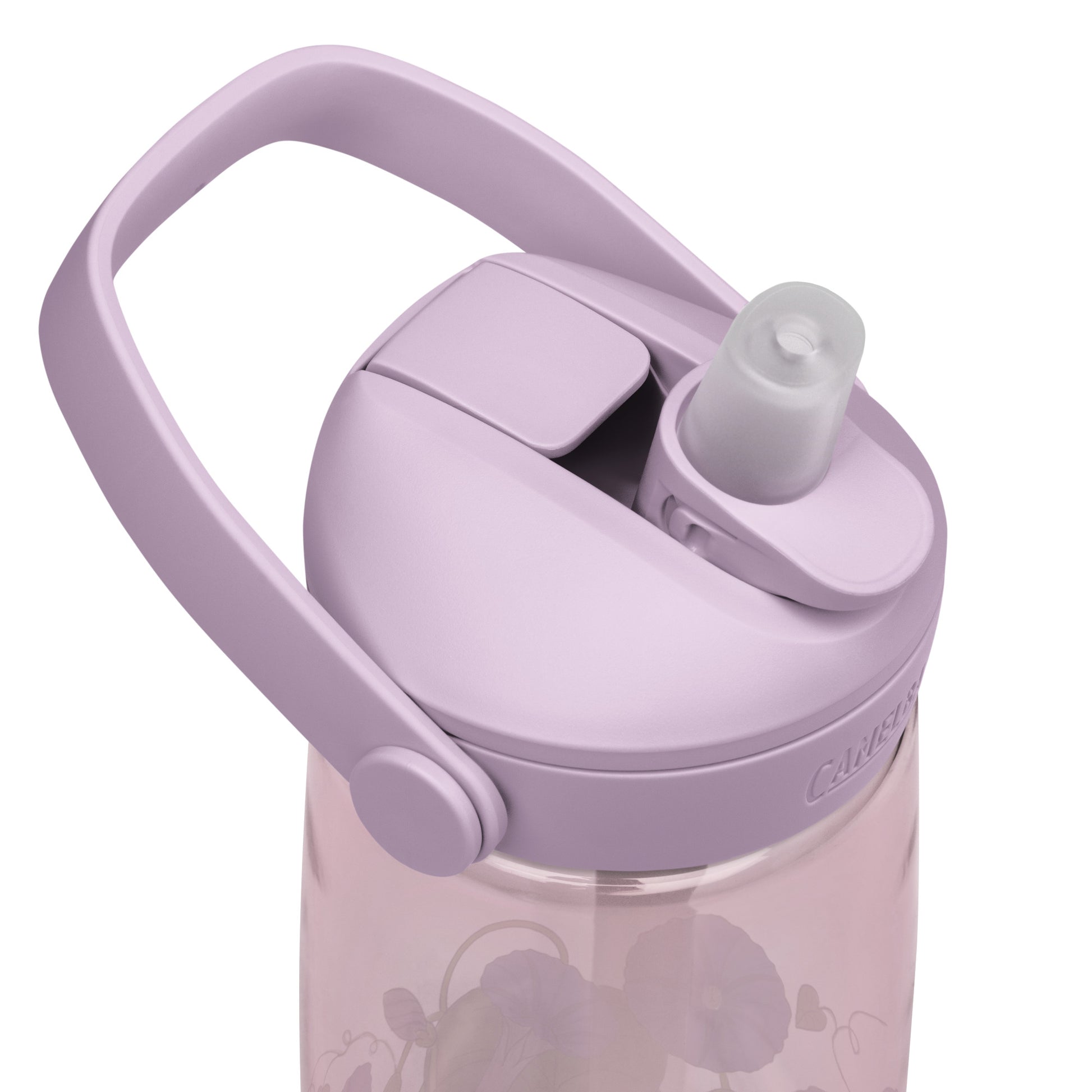 Morning Glories Flip Straw Water Bottle top purple sky