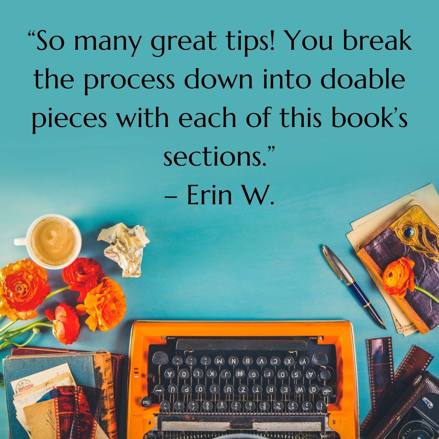 Reader review for Business Plans for Authors by Tora Moon, praising the book for its clear, doable steps for indie author business planning.