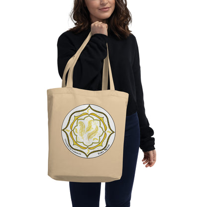 Legends-yellow-mandala-totebag-oyster-model-holding