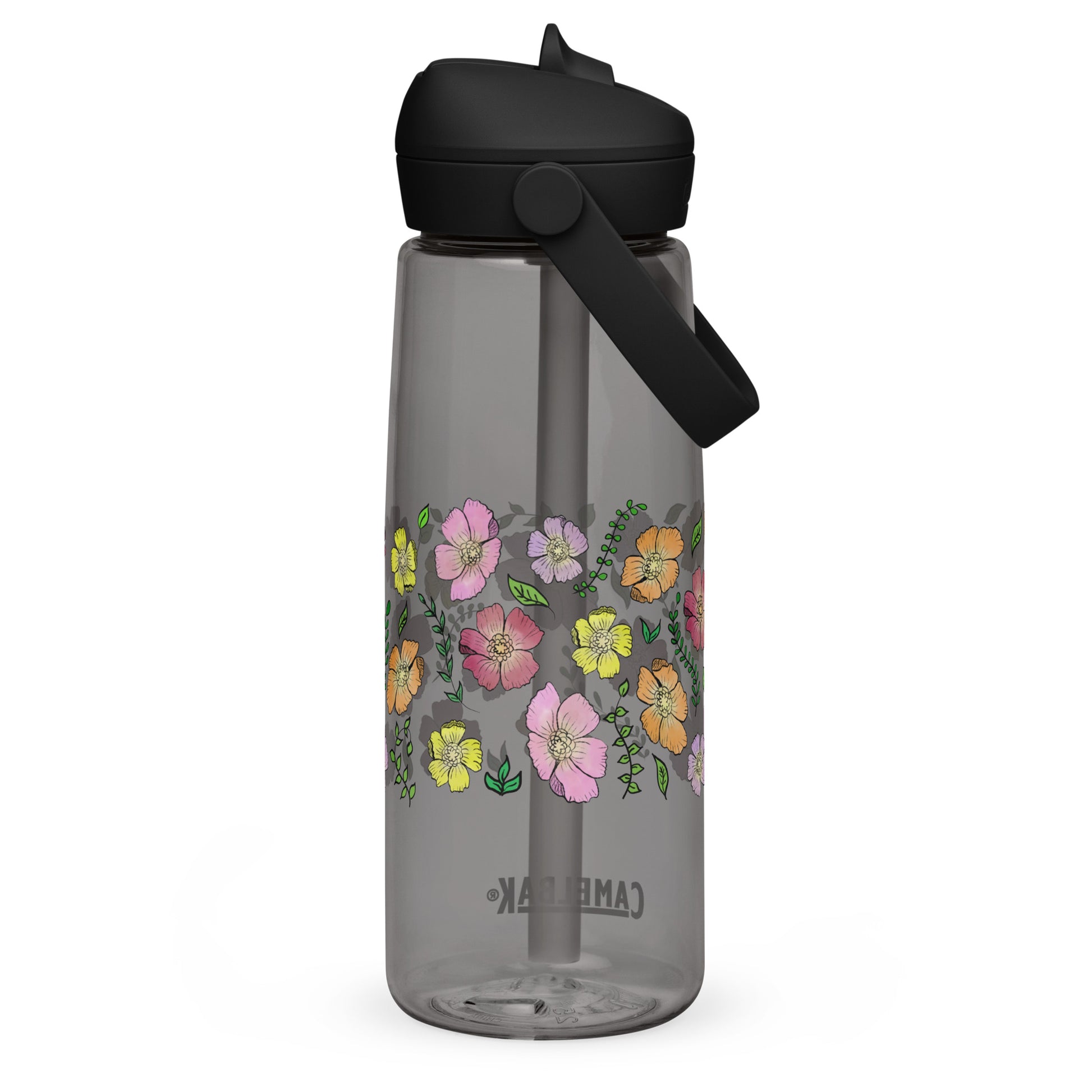 Cosmos Flip Straw Water Bottle charcoal
