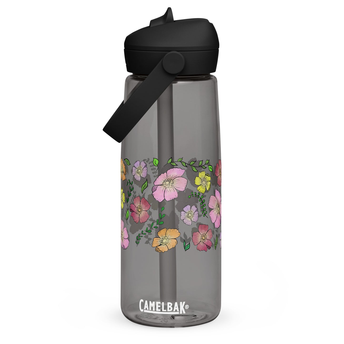Cosmos Flip Straw Water Bottle charcoal