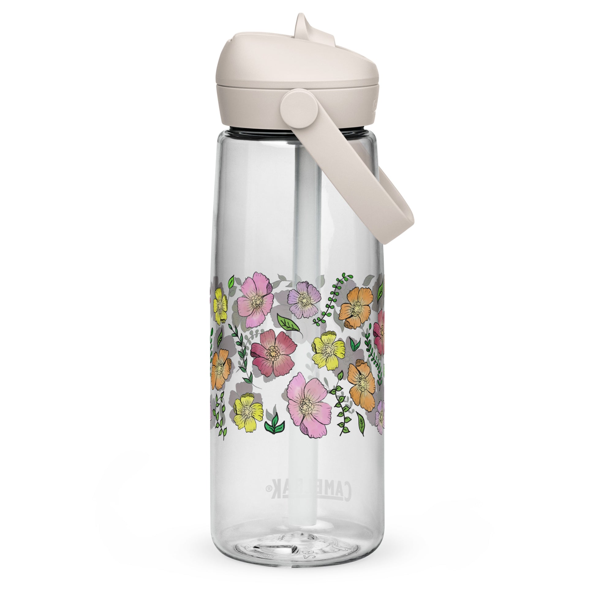 Cosmos Flip Straw Water Bottle clear