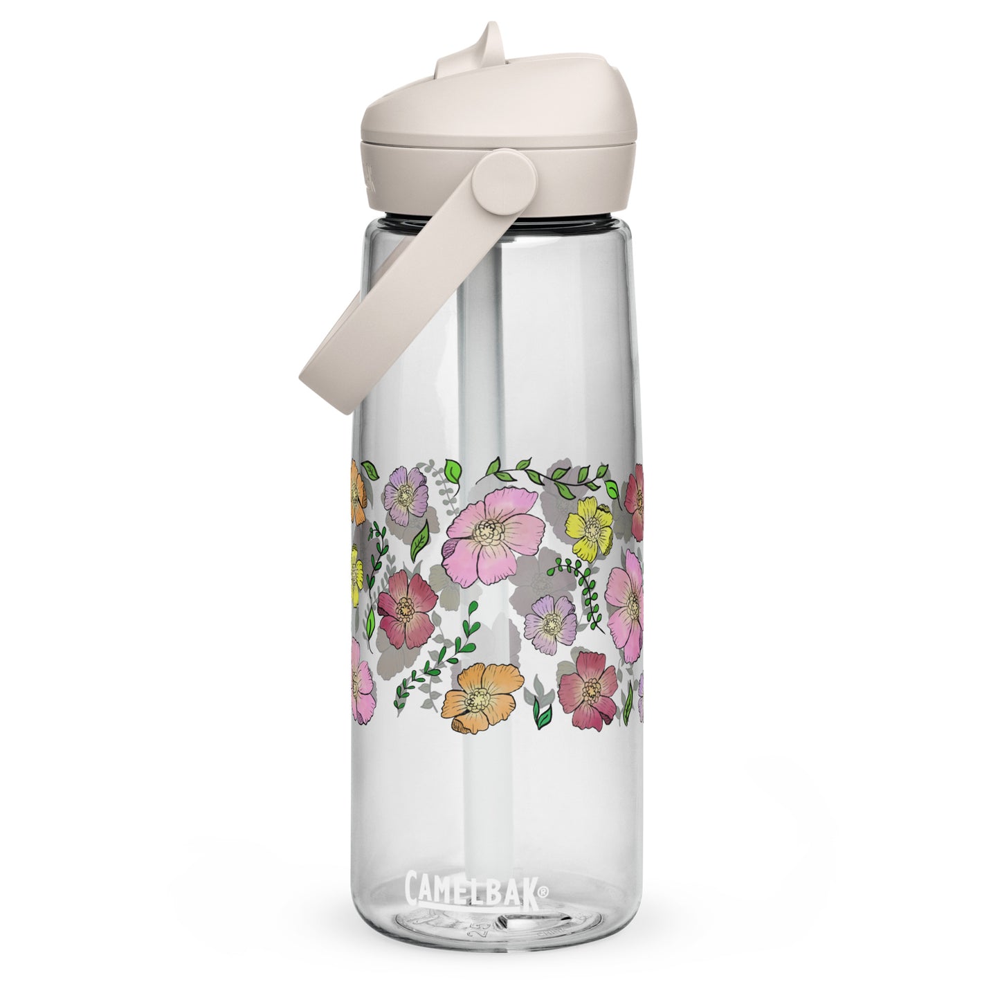 Cosmos Flip Straw Water Bottle clear
