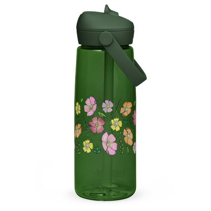 Cosmos Flip Straw Water Bottle forest green