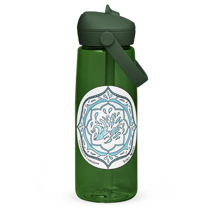 Blue Talent Mandala Flip Straw Water Bottle forest green