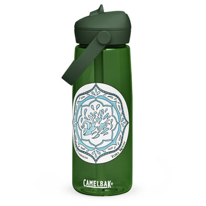 Blue Talent Mandala Flip Straw Water Bottle forest green