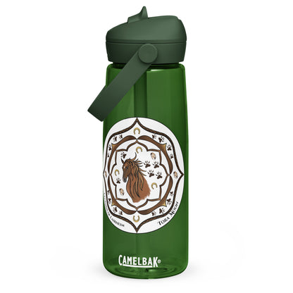 Brown Talent Mandala Flip Straw  Water Bottle forest green
