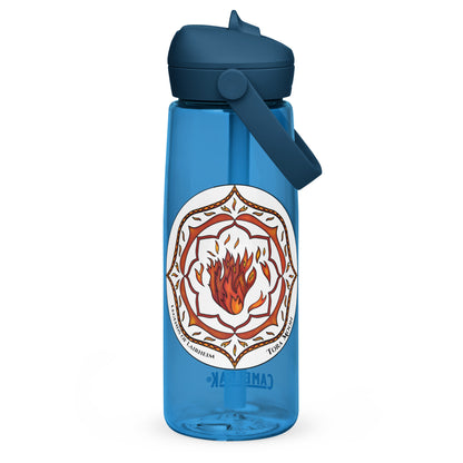 Red Talent Mandala Flip Straw Water Bottle oxford blue