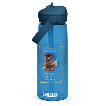 Fierce Red Dragon Book Guardian Flip Straw Water Bottle oxford blue