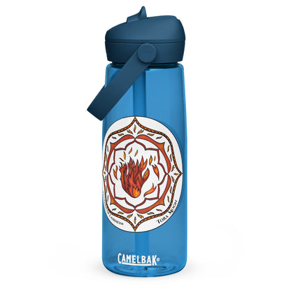 Red Talent Mandala Flip Straw Water Bottle oxford blue