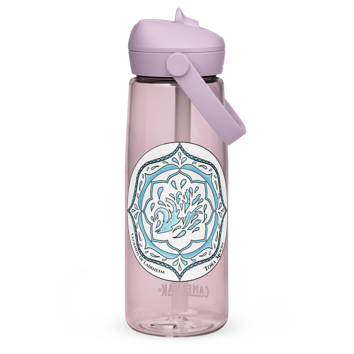 Blue Talent Mandala Flip Straw Water Bottle purple sky