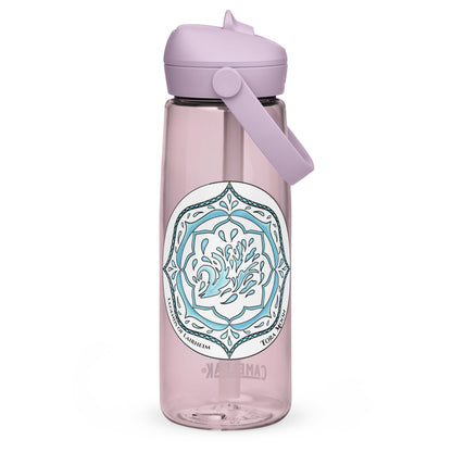 Blue Talent Mandala Flip Straw Water Bottle purple sky