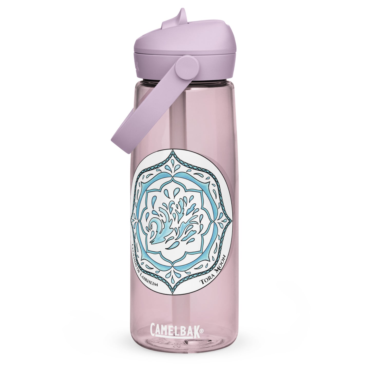 Blue Talent Mandala Flip Straw Water Bottle purple sky