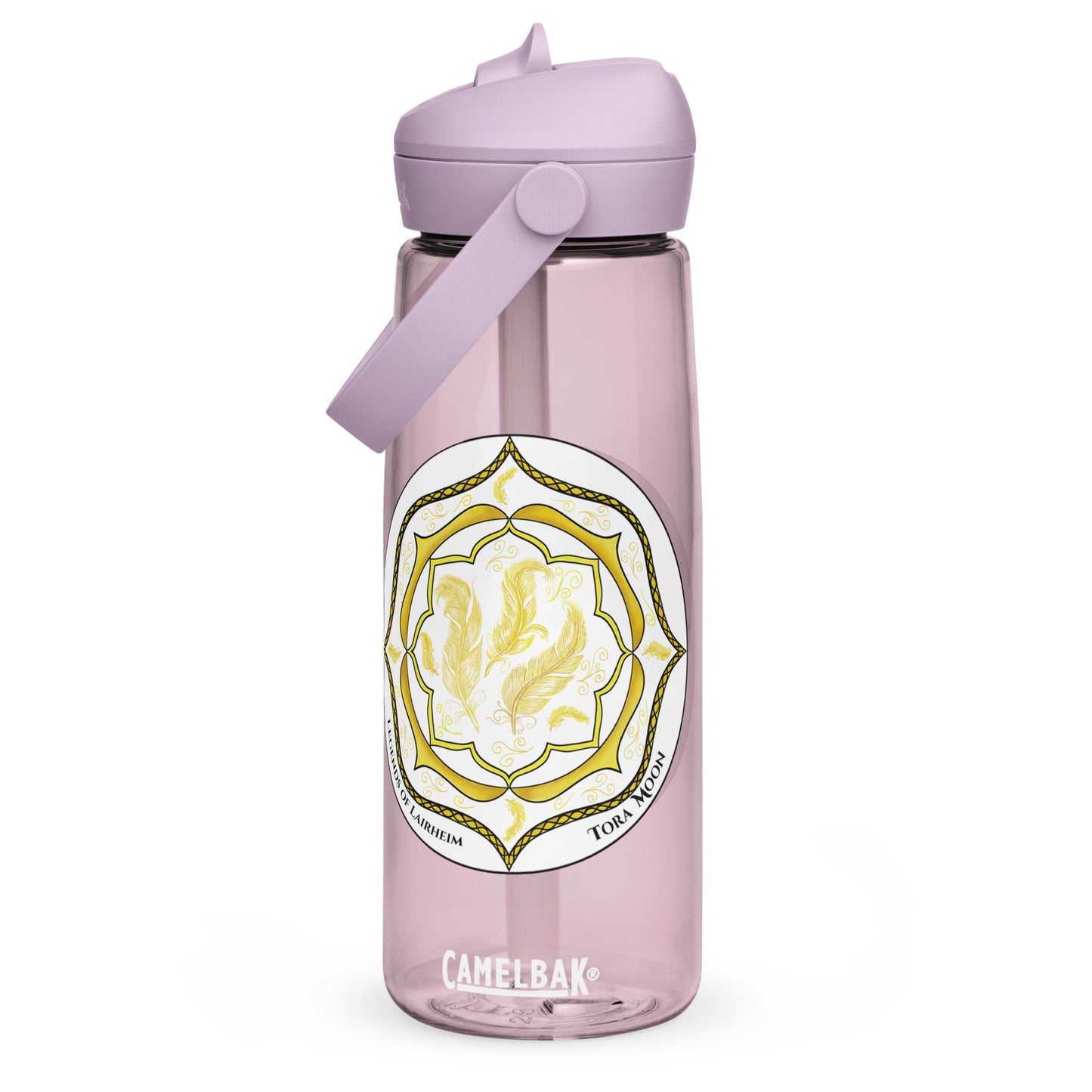 Yellow Talent Mandala Flip Straw Water Bottle purple sky