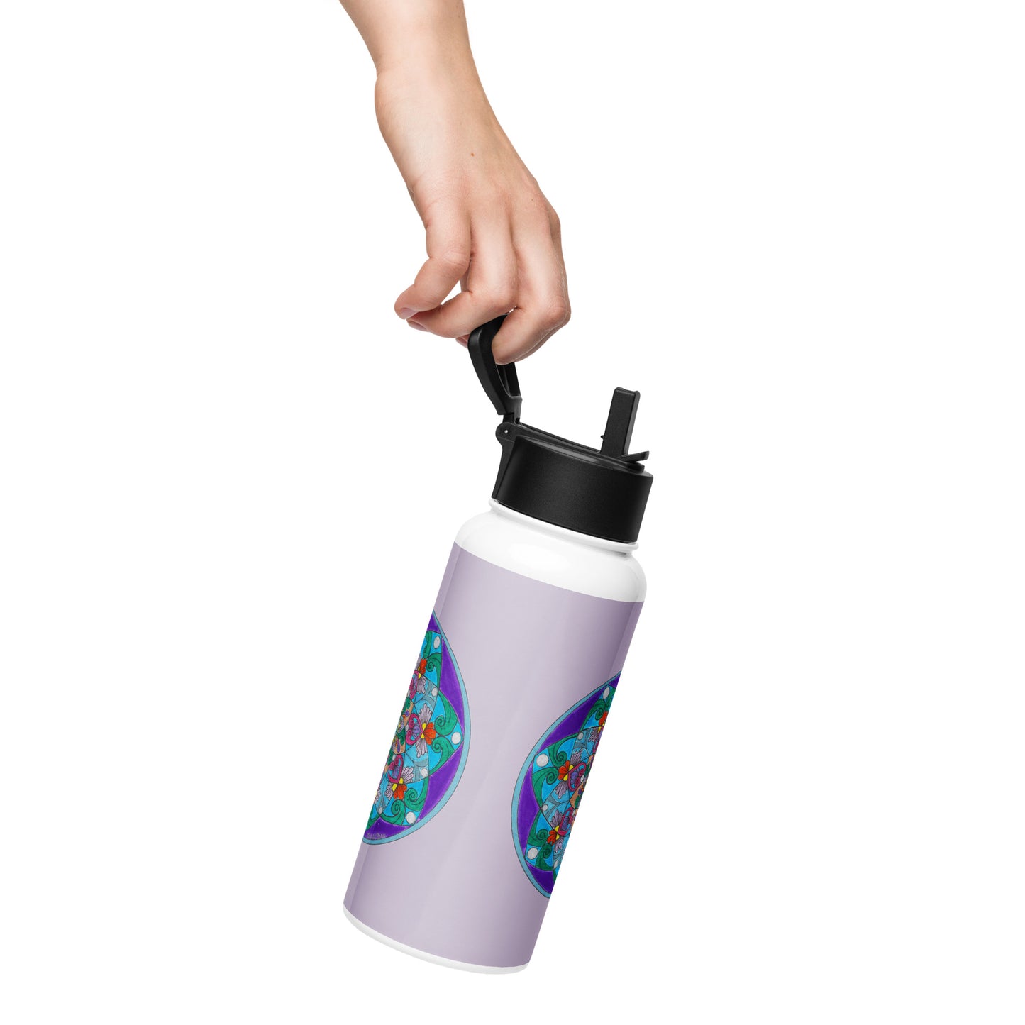 Elemental 7-Petal Mandala 32-oz tainless Steel Water Bottle