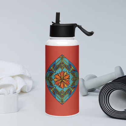 Fiery Radiance Mandala 32-oz Stainless Steel Water Bottle