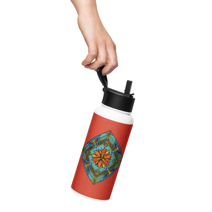 Fiery Radiance Mandala 32-oz Stainless Steel Water Bottle