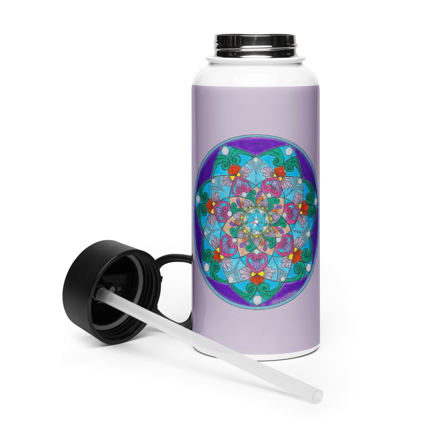 Elemental 7-Petal Mandala 32-oz tainless Steel Water Bottle