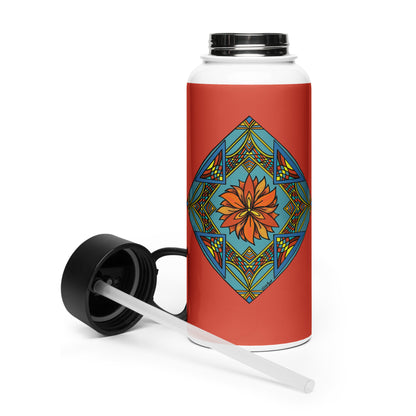Fiery Radiance Mandala 32-oz Stainless Steel Water Bottle