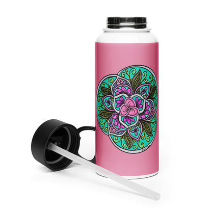 Triquetra Bloom Mandala 32-oz Stainless Steel Water Bottle