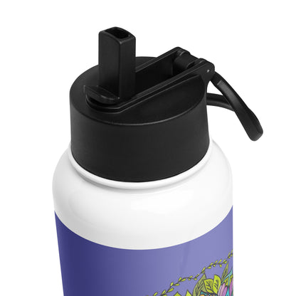 Bloom in Balance Swirling Flower Mandala 32-oz Stainless Steel Water Bottle