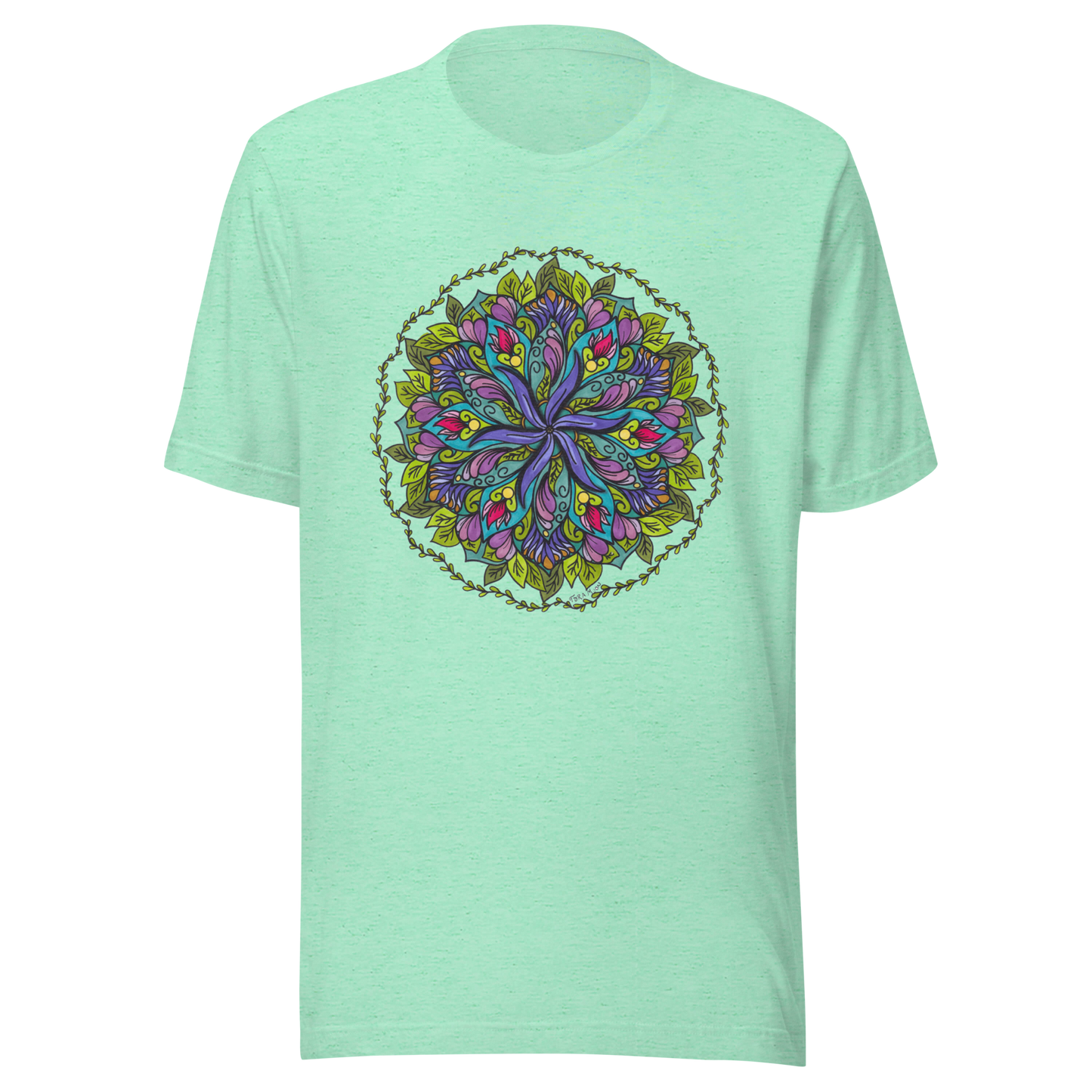 Bloom in Balance Swirling Flower Mandala T-shirt