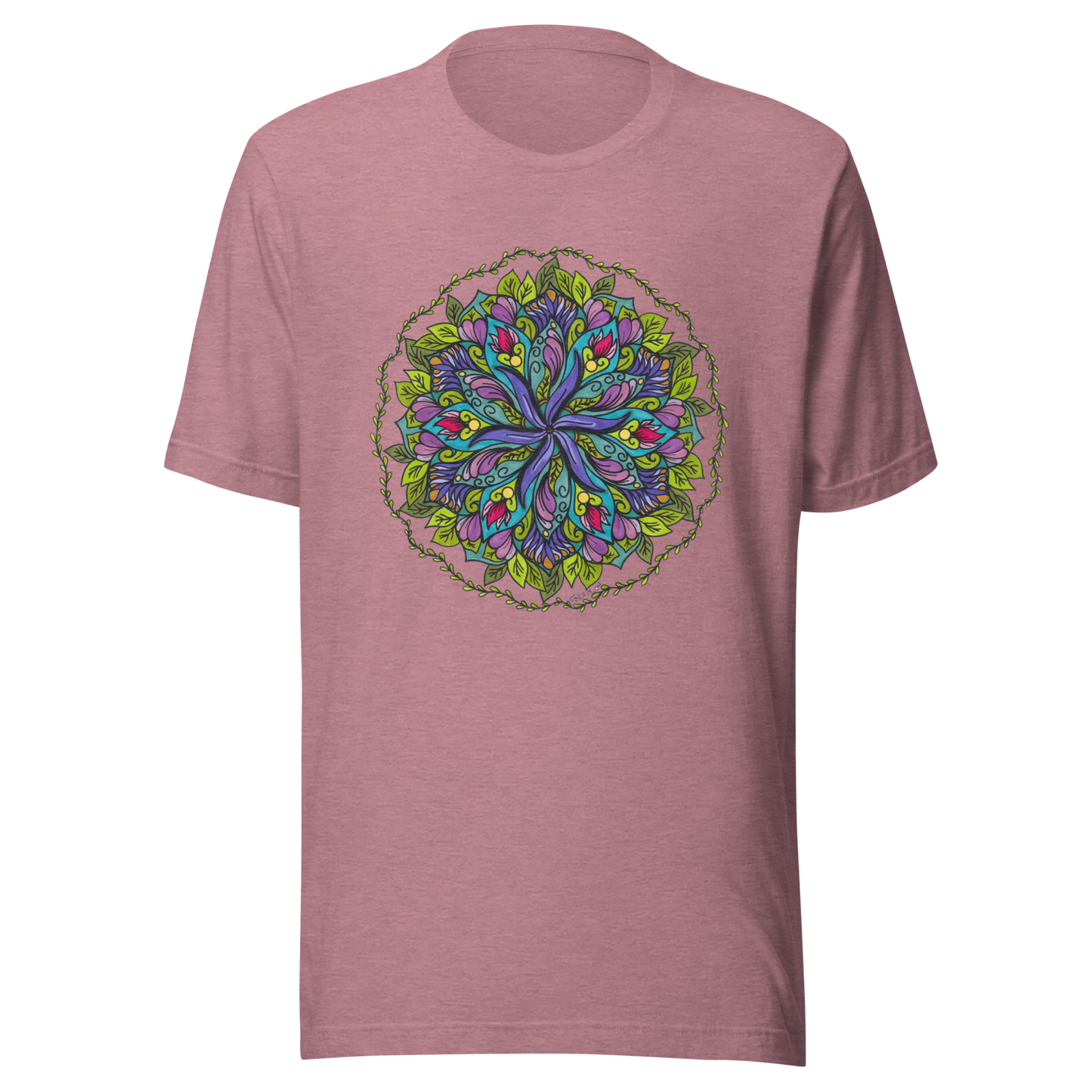Bloom in Balance Swirling Flower Mandala T-shirt