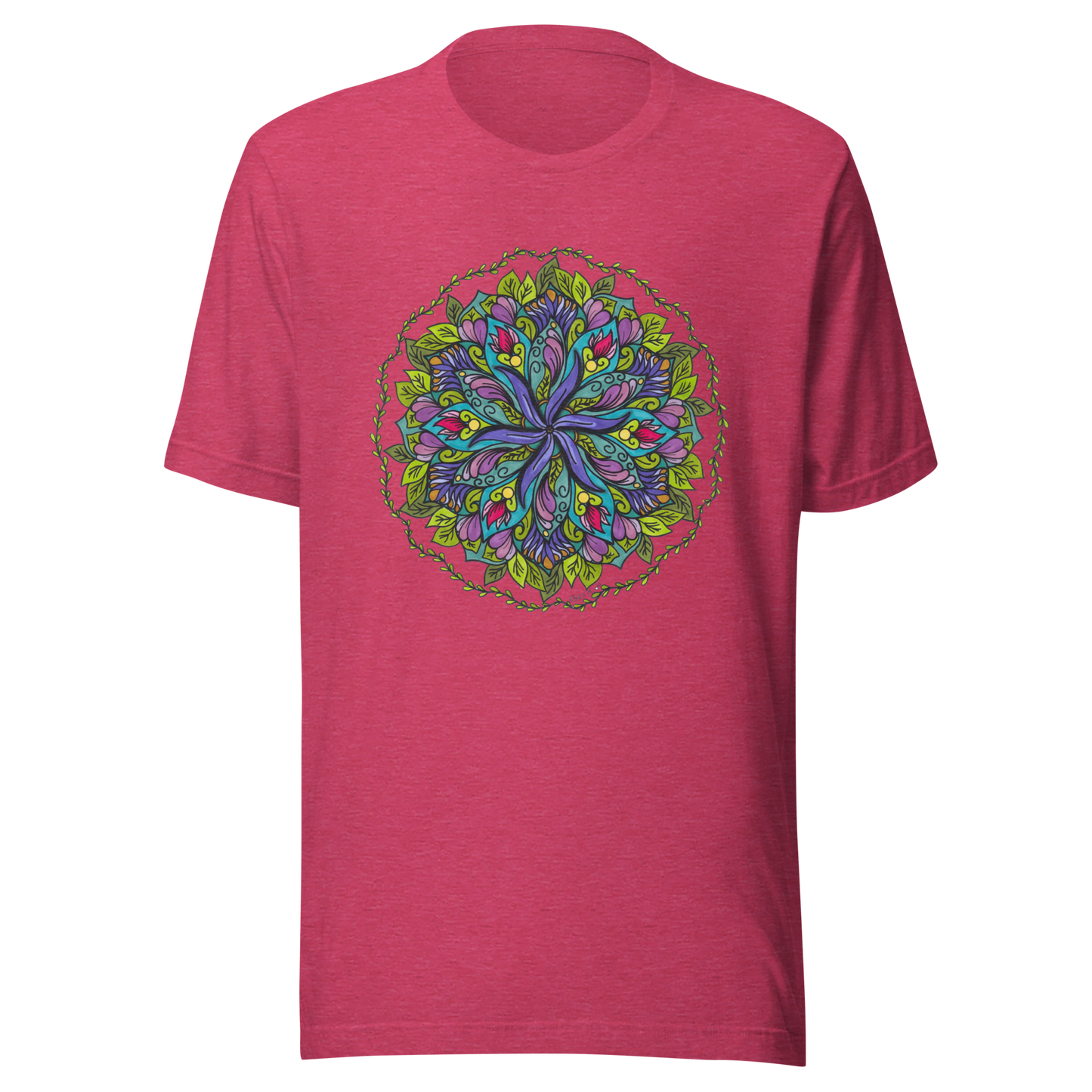 Bloom in Balance Swirling Flower Mandala T-shirt