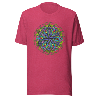 Bloom in Balance Swirling Flower Mandala T-shirt