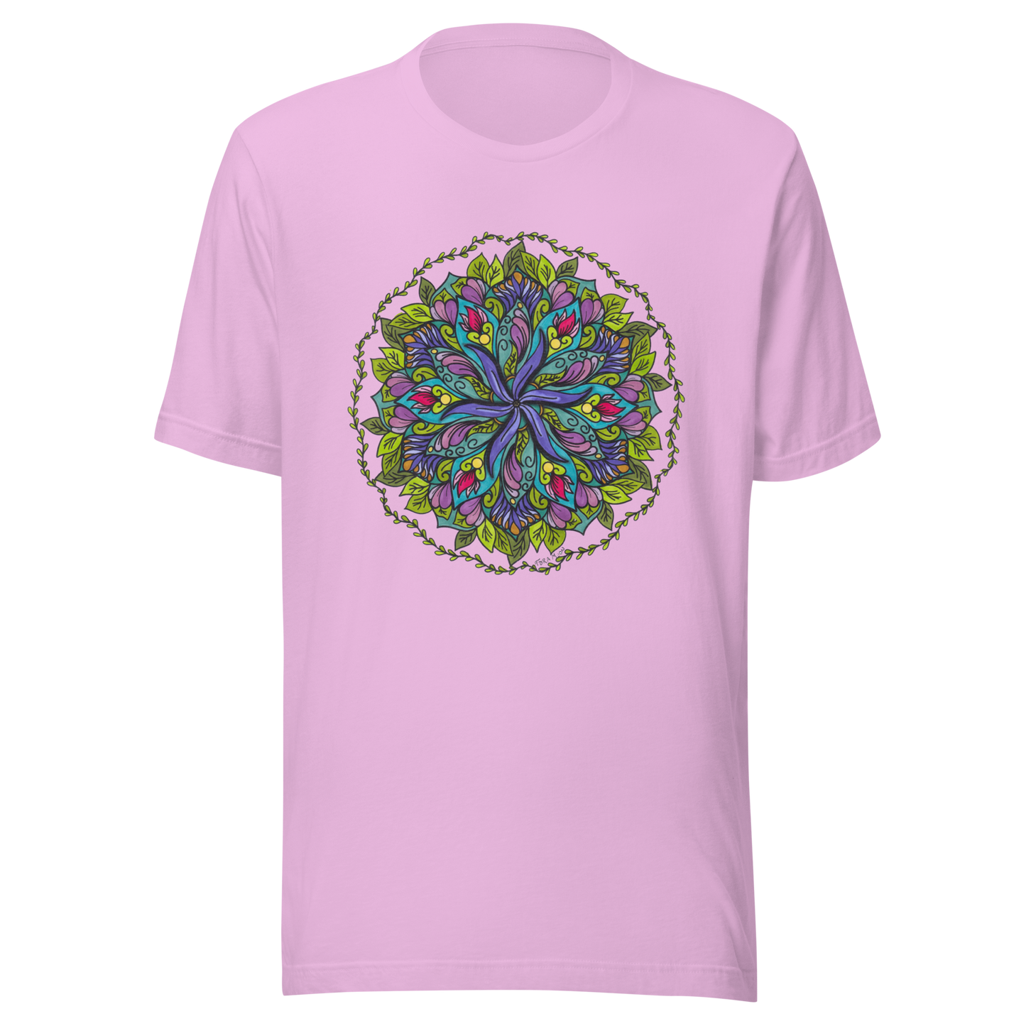 Bloom in Balance Swirling Flower Mandala T-shirt
