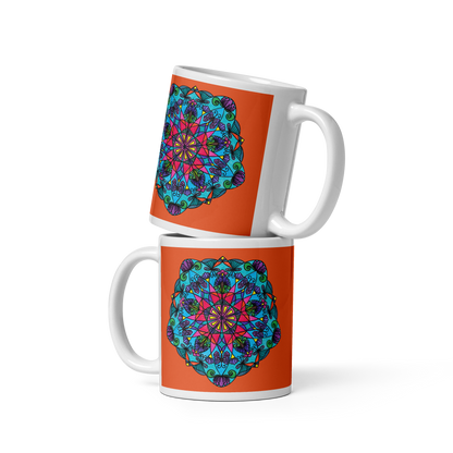 Enchanted Wings Mandala Glossy White Mug