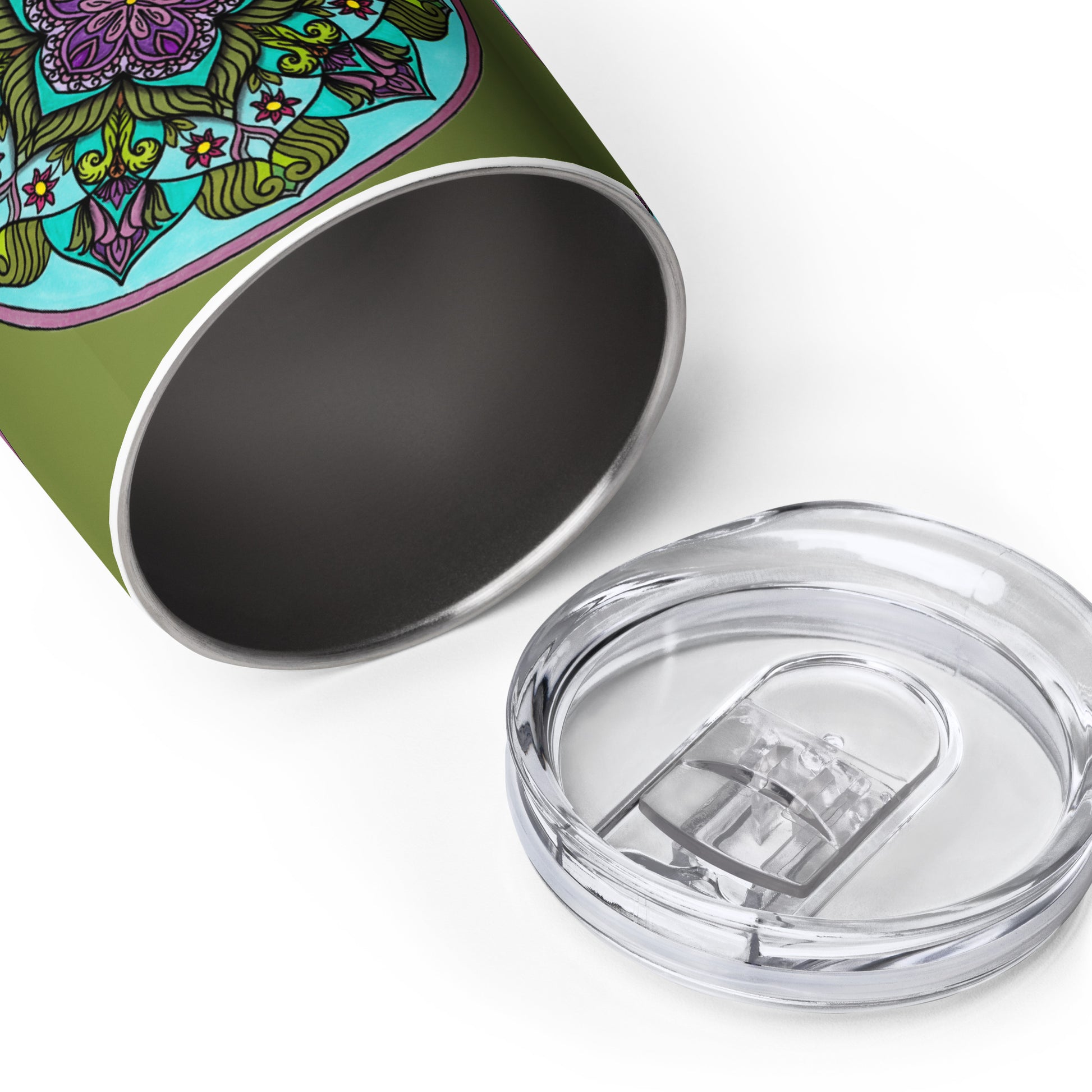 Product mockup showing inside of wine tumbler